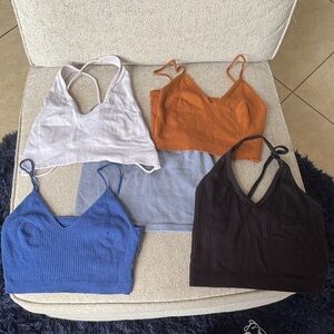 5 Thin Crop Tops/Sports Bra